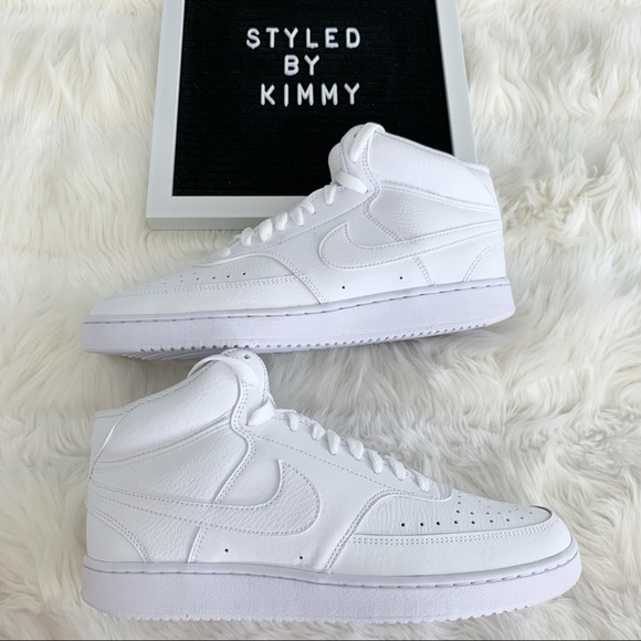 NIKE Court Mid Sneakers Mid Shoes NEW White - Picture 2 of 7